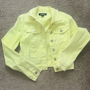 Forever 21 neon yellow Jean jacket